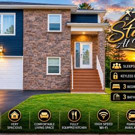 Elmsdale में, होटल Starz at Night - Luxury 3BR Sleeps 10, Near YHZ
