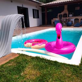 Chalé com Piscina e Churrasqueira Privativos
