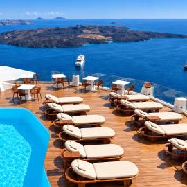 Sun Rocks Boutique Hotel - Caldera View Suites & Sunset Dining Experience, hotel v destinaci Firostefani