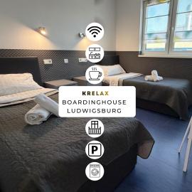 KRelax Boardinghouse Ludwigsburg - Basic-Apartments - Up to 25 Guests - Parking - Balcony - Smart TV - Bedding & Towels Included, hotel v destinaci Ludwigsburg
