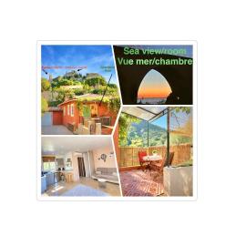 STUDIO pied village EZE - dans VILLA - Parking Gratuit