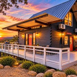 Longhorn Cabin near Hidden Falls with View, hotel em Smithwick