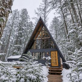 Modern A-Frame Cabin in the Woods โรงแรมในRhododendron