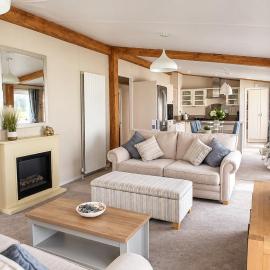 Bluebell Luxury Lodge with Pond View and Large Wraparound Decking at Southview