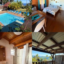 Les Bungalows les Vanilliers, Sud Sauvage avec piscine, hotel di Saint-Joseph