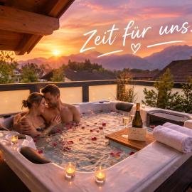 "Penthouse Suite" Private Wellness-Suite für zwei mit Whirlpool & Sauna