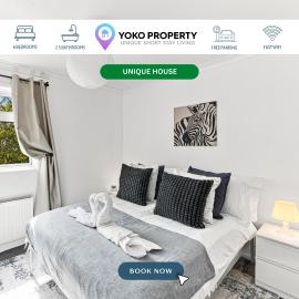 Arbour House 1 and 2 l 6 Bedrooms l Sleeps 10 l Free Parking l Spacious Garden l Fast Wifi I Smart TVs I Self-Check-In I By Yoko Property