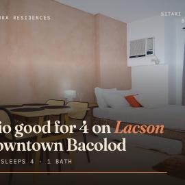 Studio good for 4 on Lacson St, downtown Bacolod