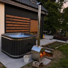 Dom nad jeziorem z banią i tarasem, hotel a Drzewoszewo