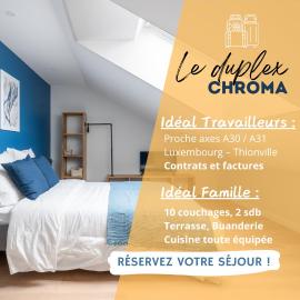 Grand duplex 5 chambres, idéal équipes, travailleurs & groupes