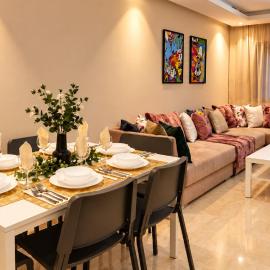 Top-Floor 3BR Apartment in Maarif, City View, AC & Private Parking