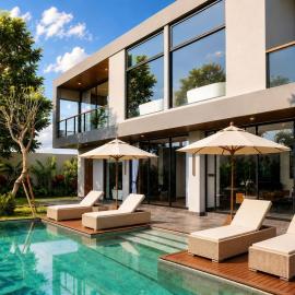 Brown Moon Villa 3-Bedroom Private Pool Retreat in Canggu, hotel a Dalung