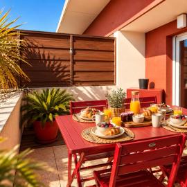 Ecrin Terrasse Élégance 2 bedrooms air conditioning WiFi parking