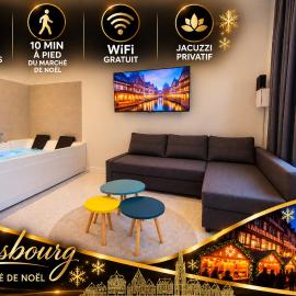 Appartement Central avec Jacuzzi Privé I Strasbnb