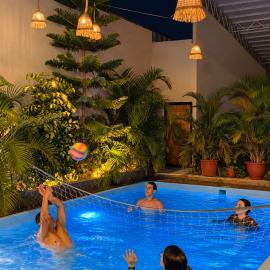 Casa Greemat 3Habs con AC, piscina y a pasos del mar