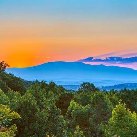 Blue Ridge Luxury Cabin with Sunset Views