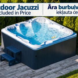 Family Garden House with Outdoor Jacuzzi, Free Parking, Playground, BBQ and AC, hótel í Ríga