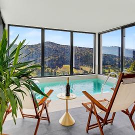 Forest Peak Retreat with Indoor Pool and Sauna - Happy Rentals