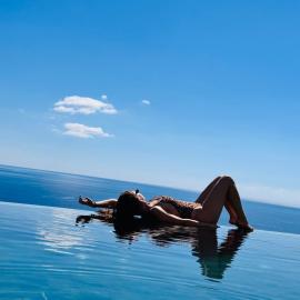 Aqua blue villa with private swimming pool