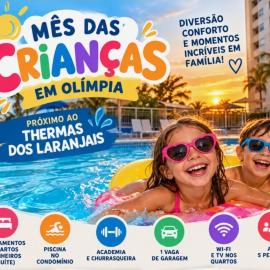 Ap de Temporada Olímpia, Vista Pôr do Sol,Piscina, 5 min até Thermas dos laranjais