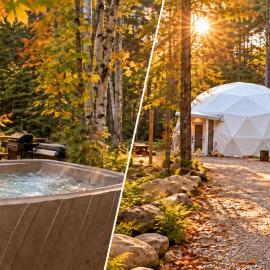 L'Évasion - Dôme avec spa en nature et accès au lac, Hotel in Saint Zenon