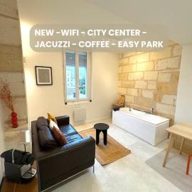 Studio ultra centre libourne - jacuzzi & vidéoprojecteur