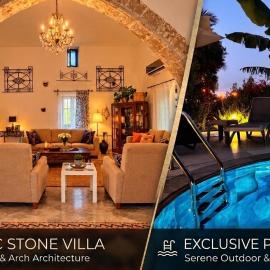 Historic Stone Villa with Private Pool, Garden & Full Sea View
