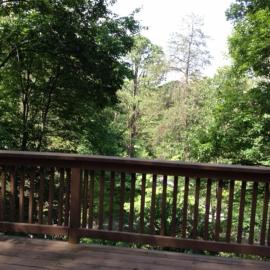 Treehouse, amazing deck view, nearby river access