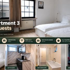 Wohngut-City Appartement 3 für 1-4 Personen inklusive Parkplatz
