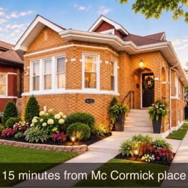 Luxury 5BD-2BA Duplex-Near Obama Center FREE Wine&Parking