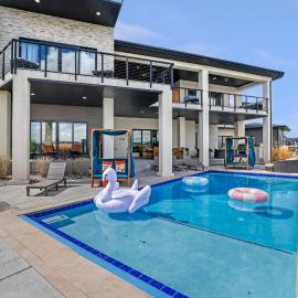 6K SQFT Lux Heated Pool Hot Tub Sauna Speakeasy