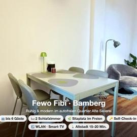 Fewo Fibi - Zentrale CityWohnung - 2 Schlafzimmer - 4 Betten - Küche - Ideal für Familien