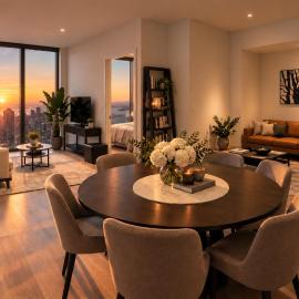 Executive Sky-High Corporate Residency City & Port Phillip Bay Views