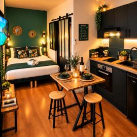 L'escapade étoilés avec terrasse et parking privé โรงแรมในAndancette