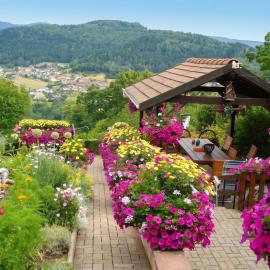 Maison charmante avec jardin à Haselbourg - Vue sur montagnes