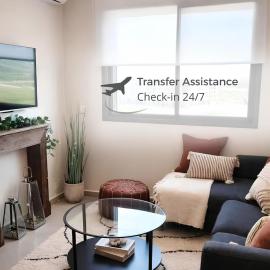 Modern Cozy Apartment, Fully Air-Conditioned, 6 Min to Airport, 10 min to beach