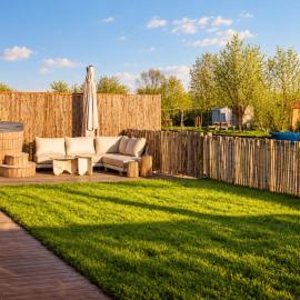 Waterfront tiny home with spacious garden