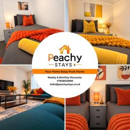 3Bed, Sleeps7, Street Parking, Perfect For Contractors, Tourists, Business, Travel, Groups, Long And Short Stays Available, Great Rates Available At Peachy Stays