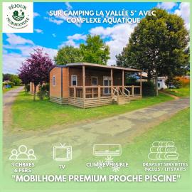 Séjour Normandie - Houlgate - Mobilhome premium 3ch-6p avec clim & TV - Camping 5 étoiles - 045