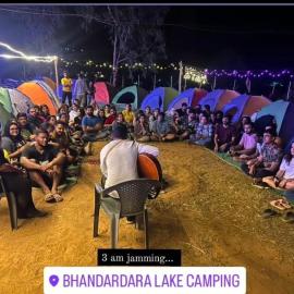 Backwater lake camping