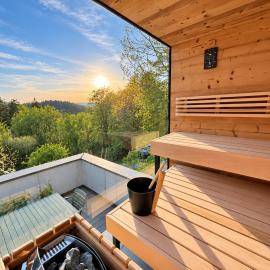 Pettinger Stöckl mit privater Sauna & Panoramablick, מלון בהיימשוה