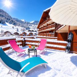 Arêches, 4 pers, télésiège à 5 mn à pied, grande terrasse en RDJ