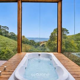 Banheira Com Vista e Teto de Vidro na Serra VST026, hotell i Anitápolis