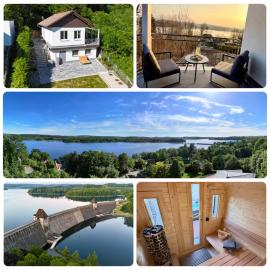 Wellness-Ferienhaus - Seeblick, Sauna, Whirpool