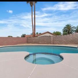 4 bedroom Luxuriously Furnished Modern Mansion With Pool, Spa, and Patio