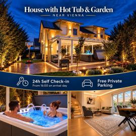 Haus mit Whirlpool, Garten & Wintergarten bei Wien