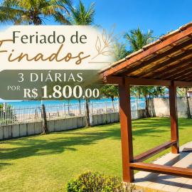 Casa pé na areia na orla de Praia Grande - ES