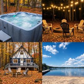 Home in Arrowhead Lake Pocono PA - Lake Access, Hot Tub, Fire Pit, and Amenities Included