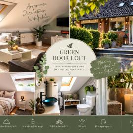 Green Door Loft Stilvolles 160 m2 Apartment Balkon Gartenblick Workstation Hundefreundlich