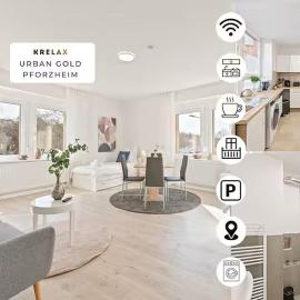 KRelax Urban Gold - 4 Bedrooms - Balcony - Large Parking Space - Smart TVs - Central Location - Up to 8 Guests